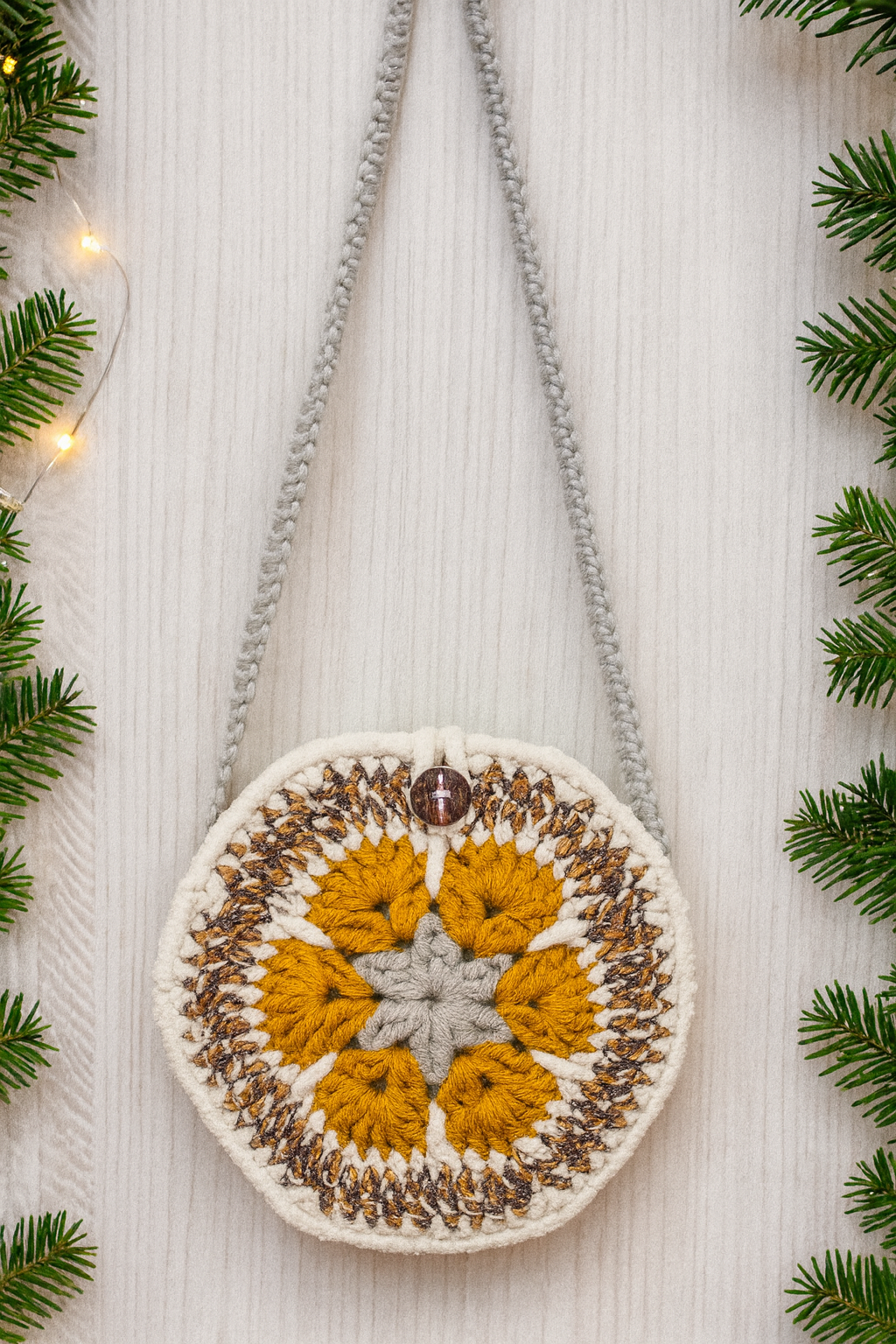 Crochet Granny Square Crossbody Bag – Handmade Boho Style
