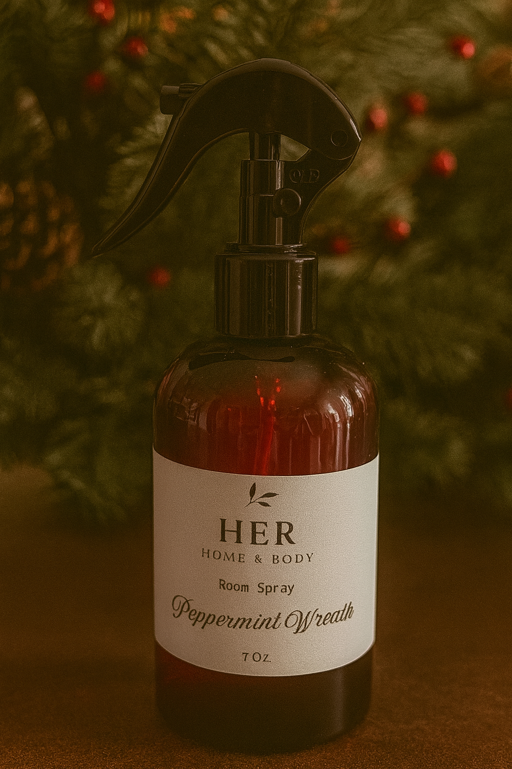 Peppermint Wreath Room Spray – 7 oz.