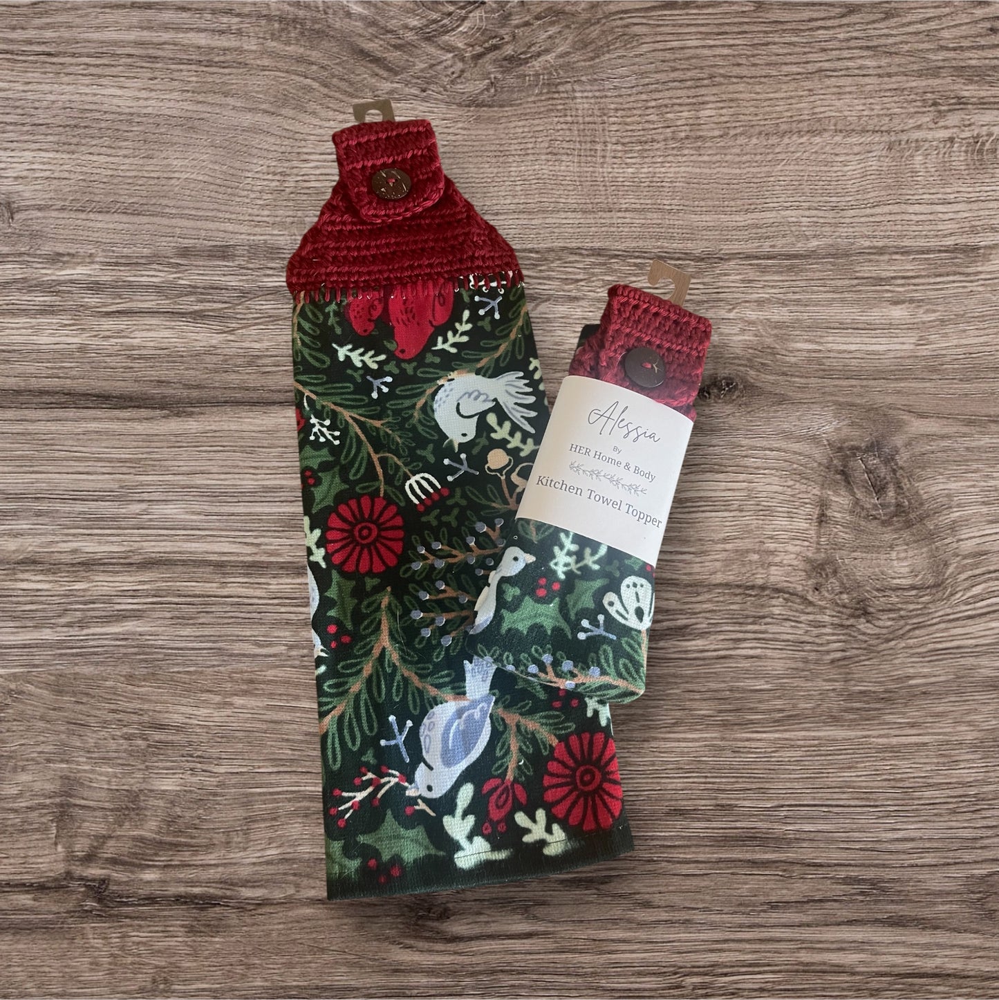 Peaceful Dove Holiday Kitchen Towel Topper