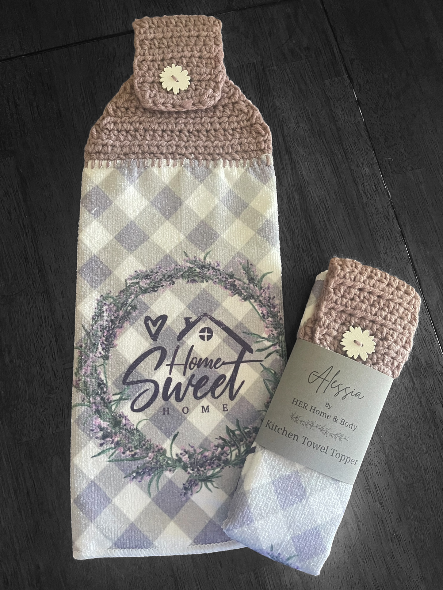 Home Sweet Home Kitchen Towel Topper