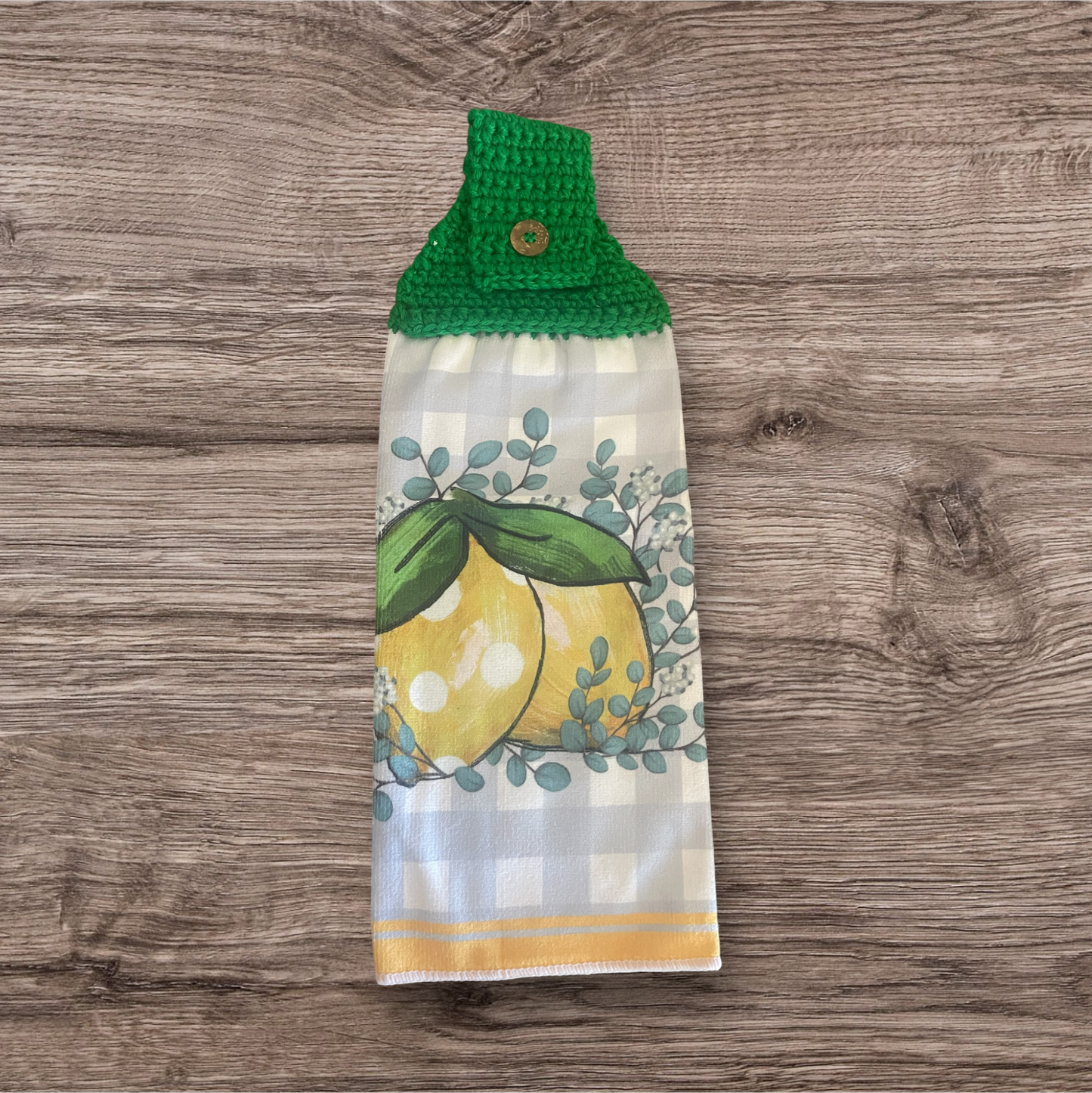 Lemon Check Hanging Towel
