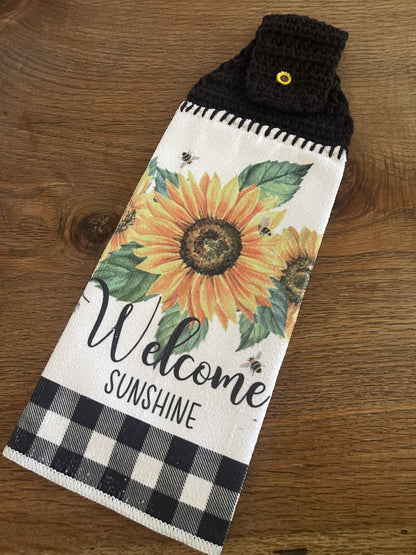 Sunflowers Crocheted Kitchen Towel Toppers **Multiple Patterns**