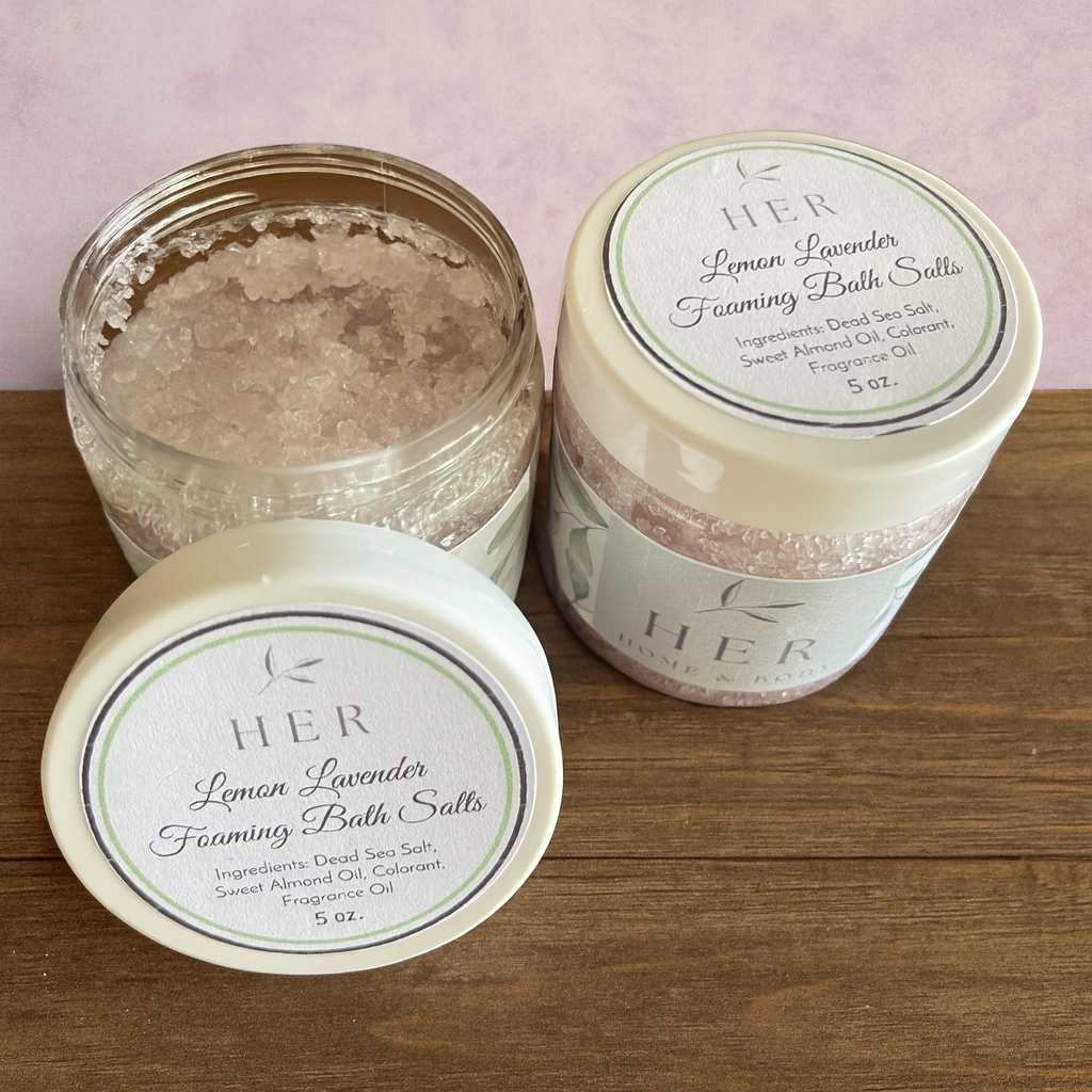 Lemon Lavender Foaming Bath Salts – 5 oz