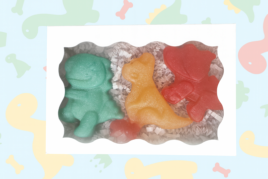 3 Piece Dinosaur Soap Gift Set – Otto Honey Collection 🦕✨