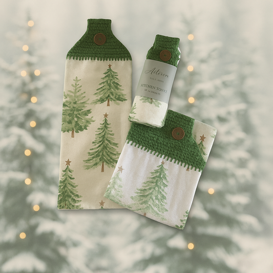 Christmas Tree Kitchen Towel Topper