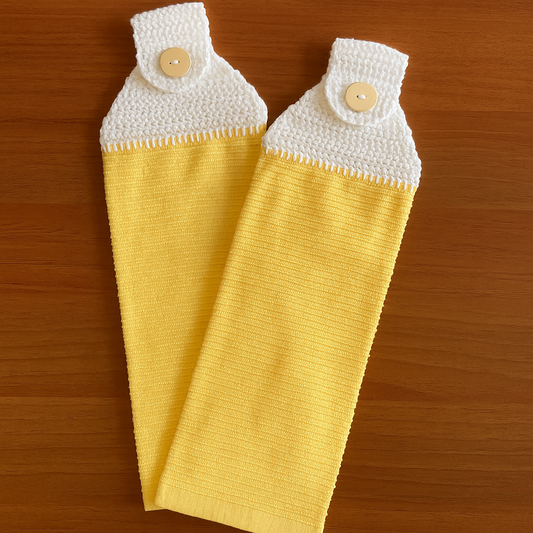 Yellow Kitchen Towel Toppers