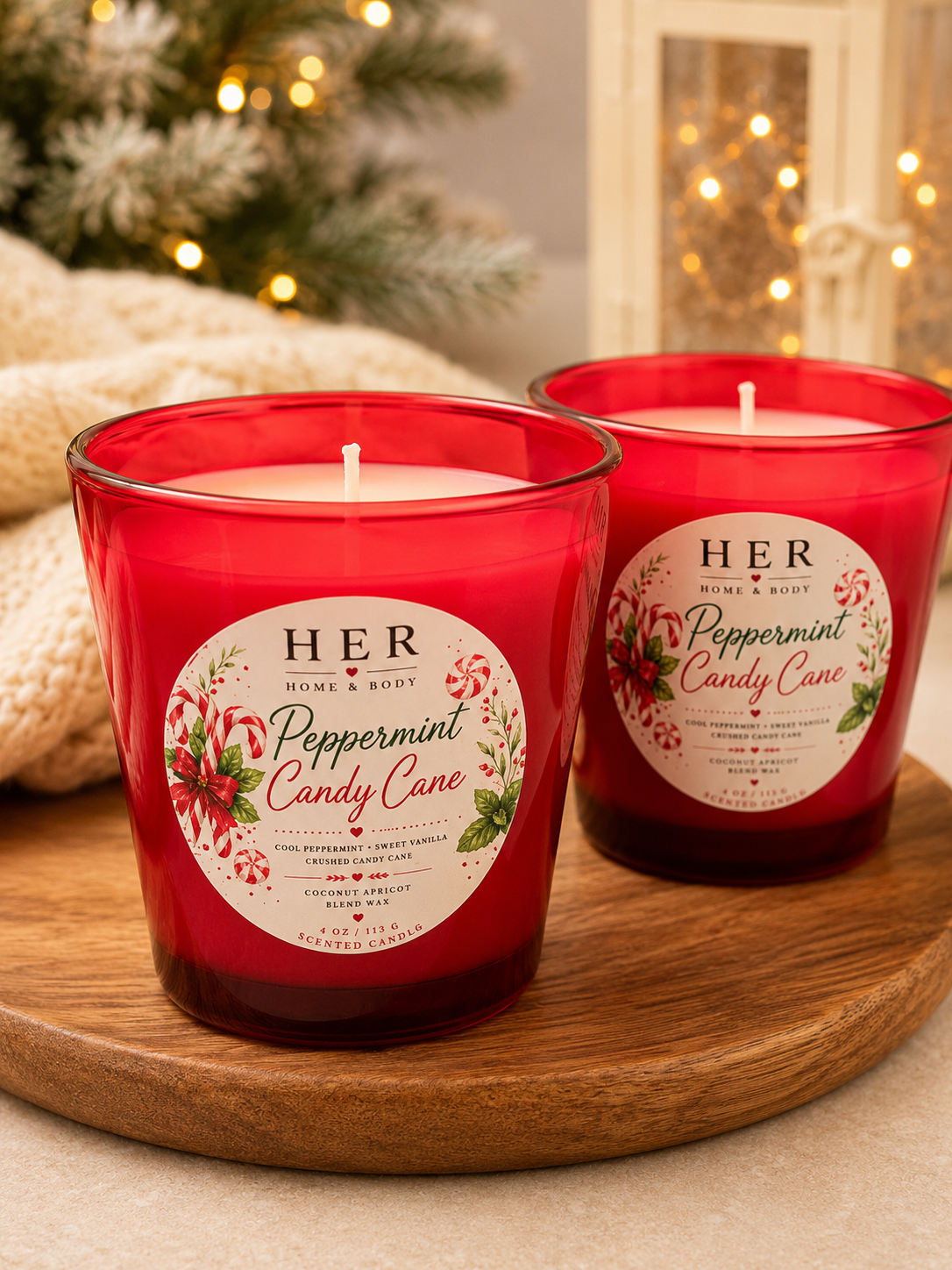 Peppermint Candy Cane Candle
