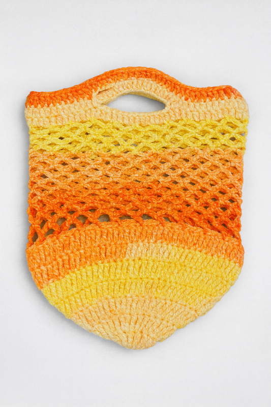 Candy Corn Crochet Market Tote