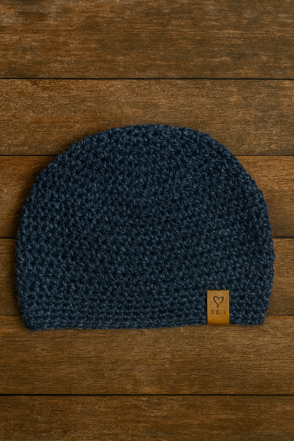 Handmade Navy Blue Crochet Beanie