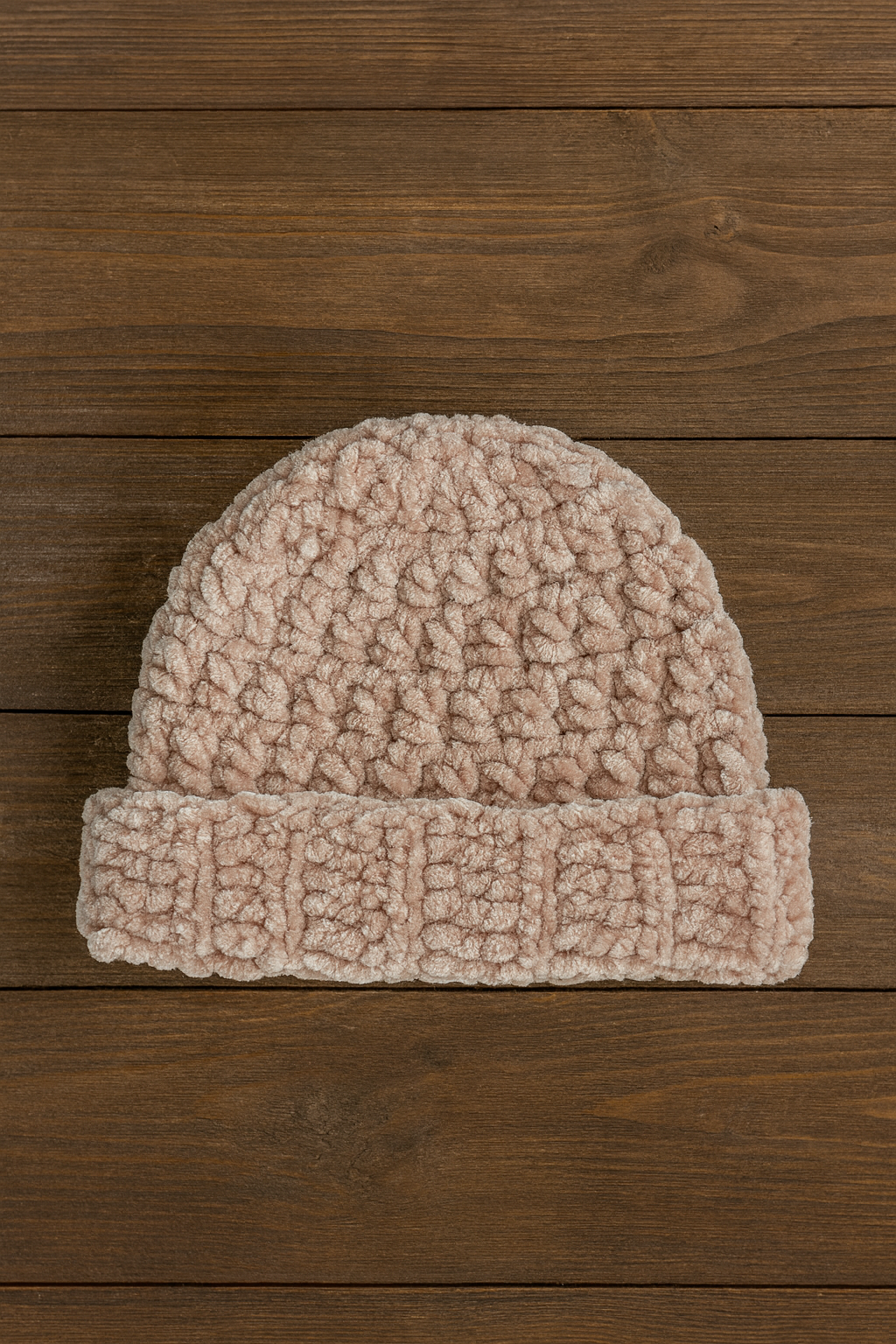 Plush Infant Beanie – Soft Pink