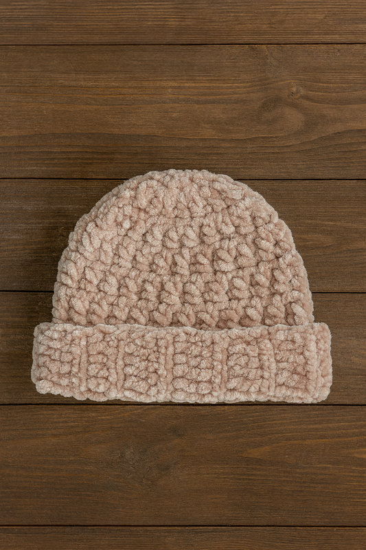 Plush Infant Beanie – Soft Pink