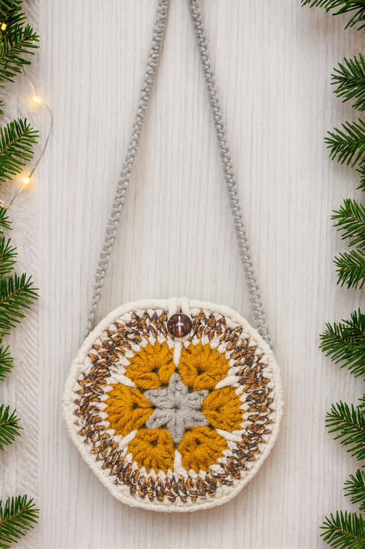 Crochet Granny Square Crossbody Bag – Handmade Boho Style