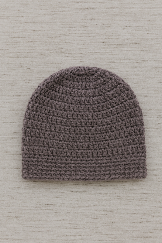 Handmade Crochet Beanie – Purple