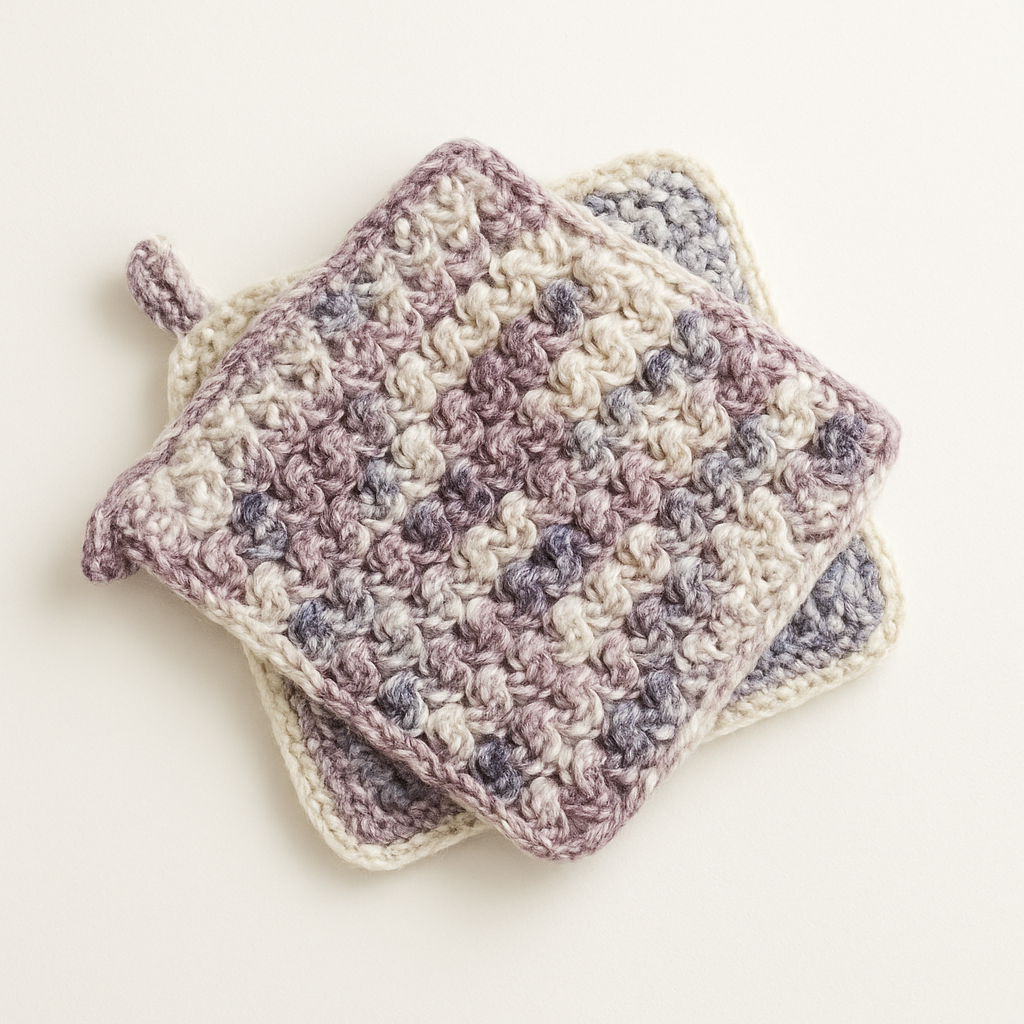 Handmade Crochet Pot Holder Set – 2 Piece