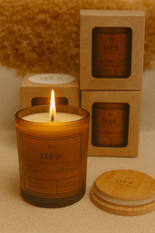 Brown Sugar & Vanilla Amber Jar Candle – 7 oz.