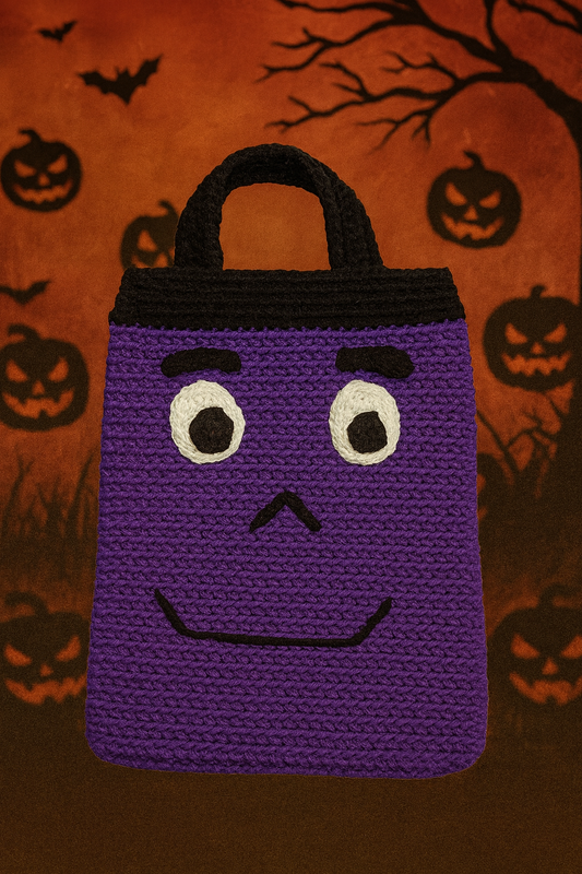 Purple Monster Crochet Treat Bag