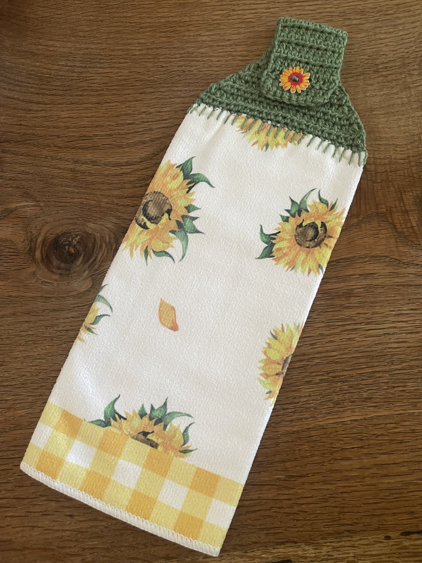 Sunflowers Crocheted Kitchen Towel Toppers **Multiple Patterns**