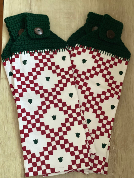 Holiday Lattice Kitchen Towel Topper