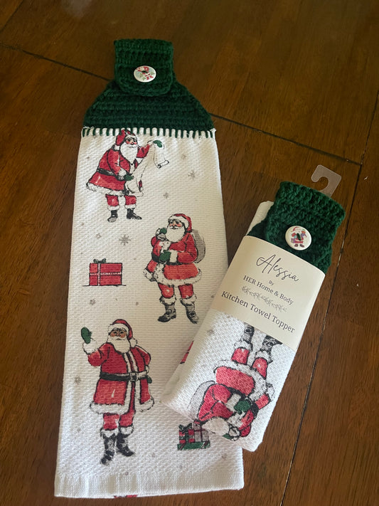 Santa Crocheted Towel Topper