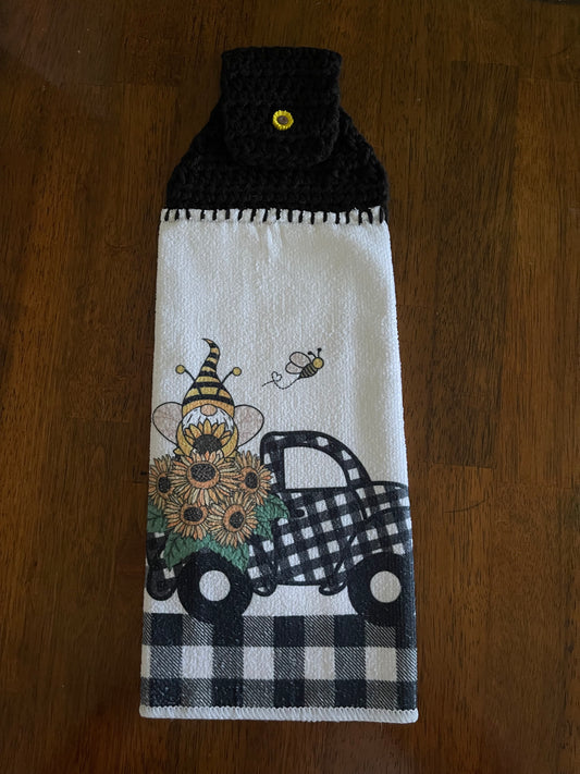 Bee Truck Kitchen Towel Topper