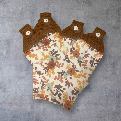 Rustic Floral Kitchen Towel Topper