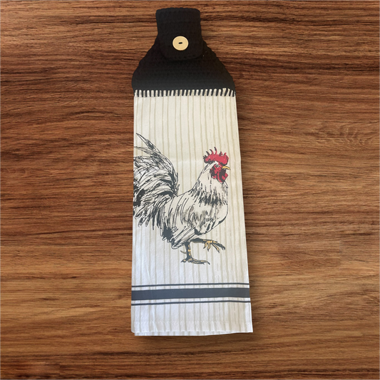 Country Rooster Hanging Towel