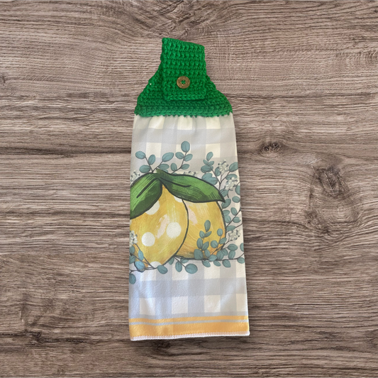 Lemon Check Hanging Towel