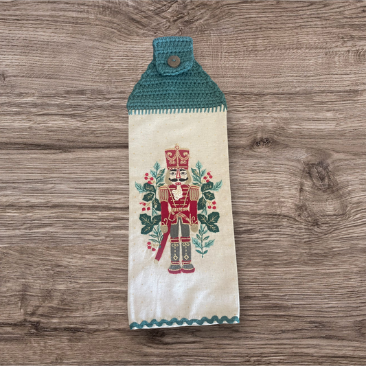 Nutcracker Teal Hanging Towel