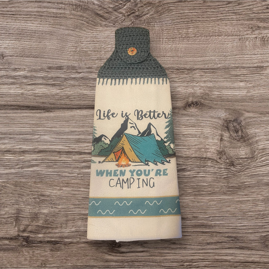 Life is Better When You're Camping Hanging Towel