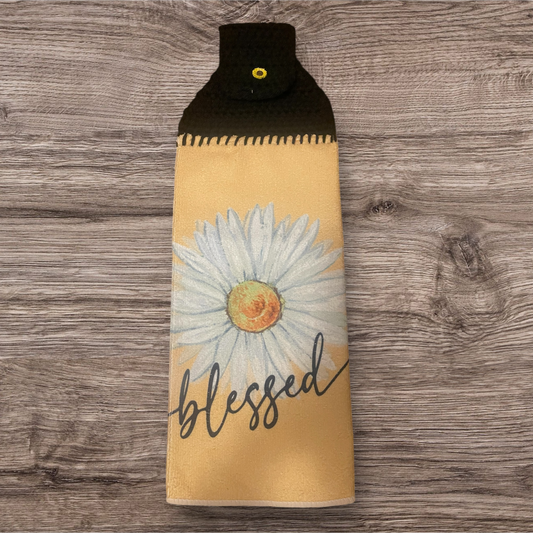 Blessed Daisy Hanging Towel