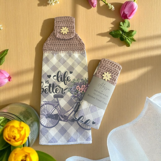 Life is Better Kitchen Towel Topper