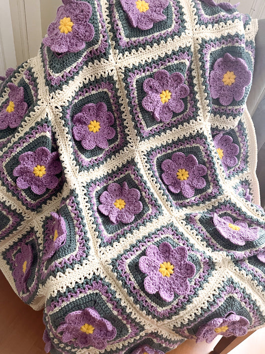 Purple Daisy Blanket